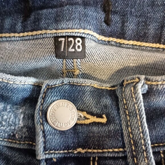Judy Blue Los Angeles Skinny Fit Jeans Size 7/28 Cropped Denim Great Cond - Picture 7 of 9
